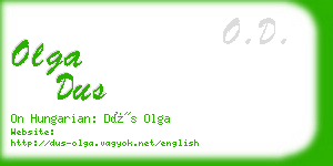 olga dus business card